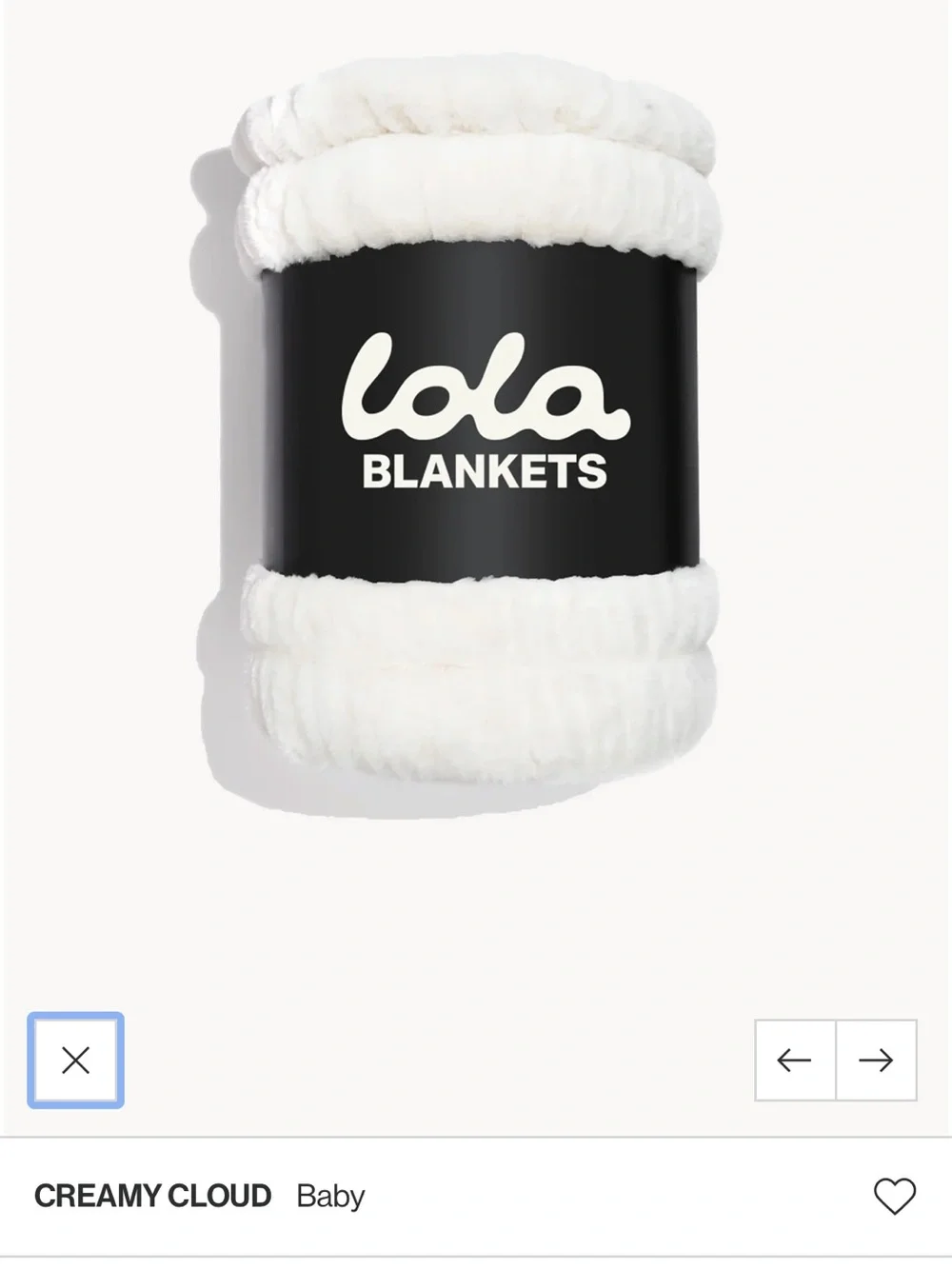 lola Creamy Cloud Quilted Baby Blanket - White
